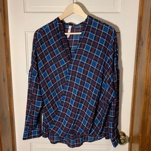 Love by Design Plaid Wrap Top